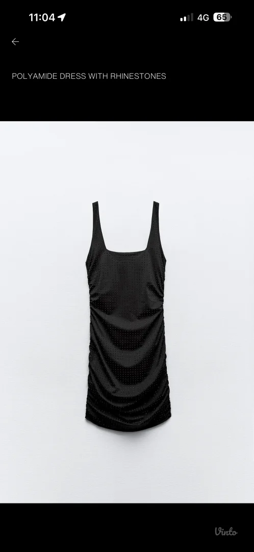 Zara - crna haljina sa cirkonima