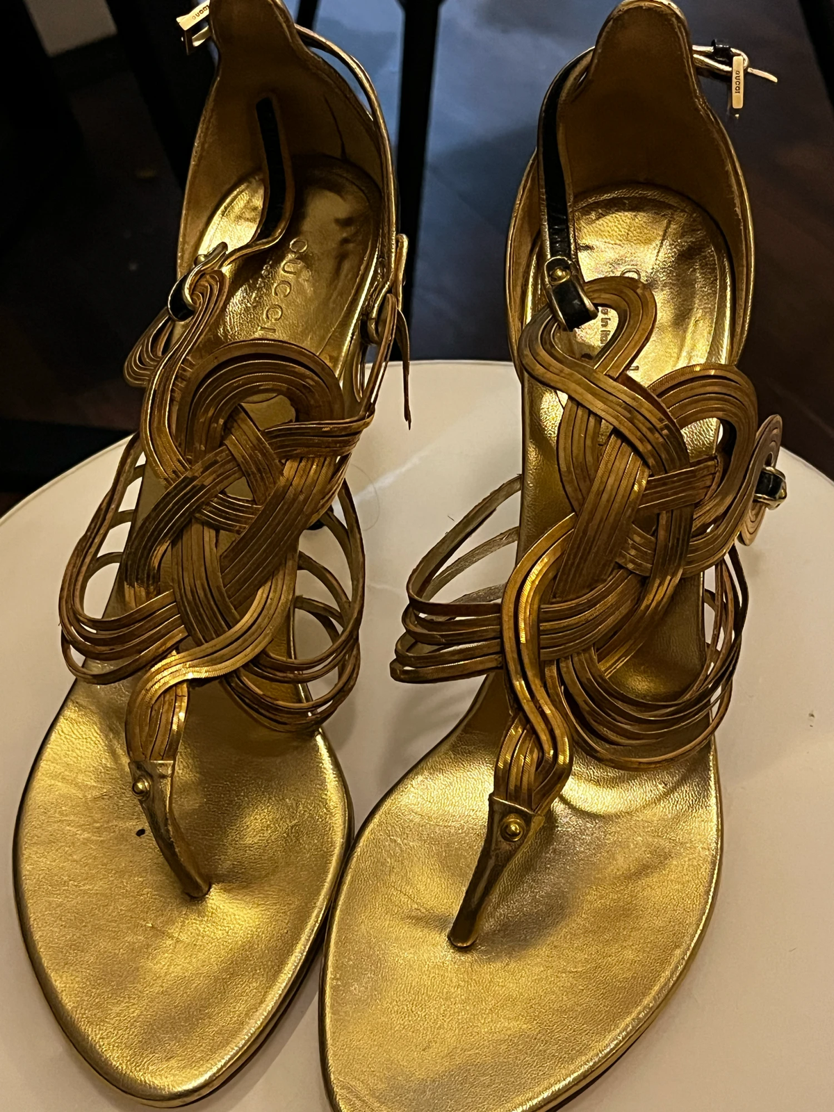vintage gucci spring/summer 2005 metalik zlato