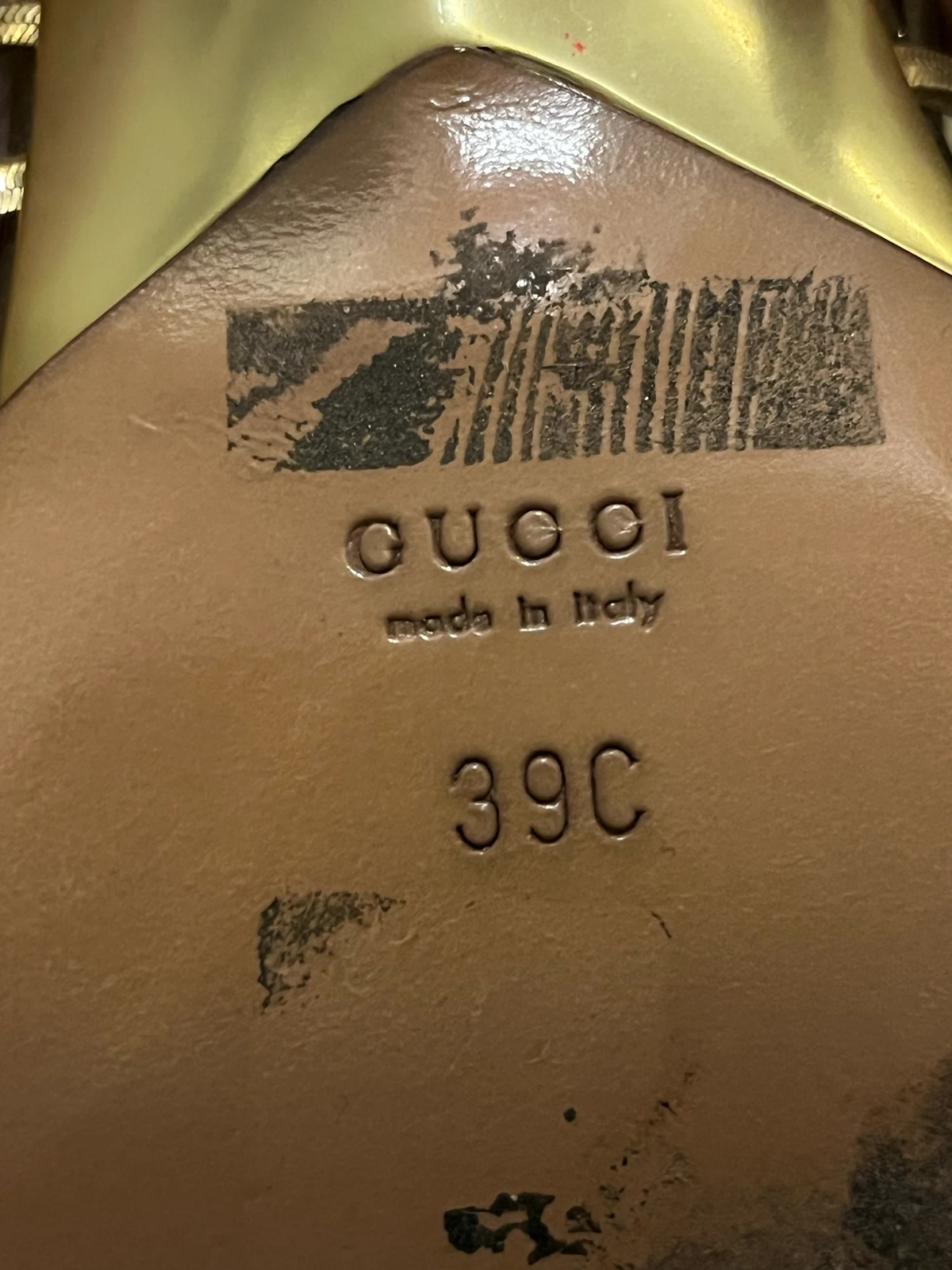vintage gucci spring/summer 2005 metalik zlato