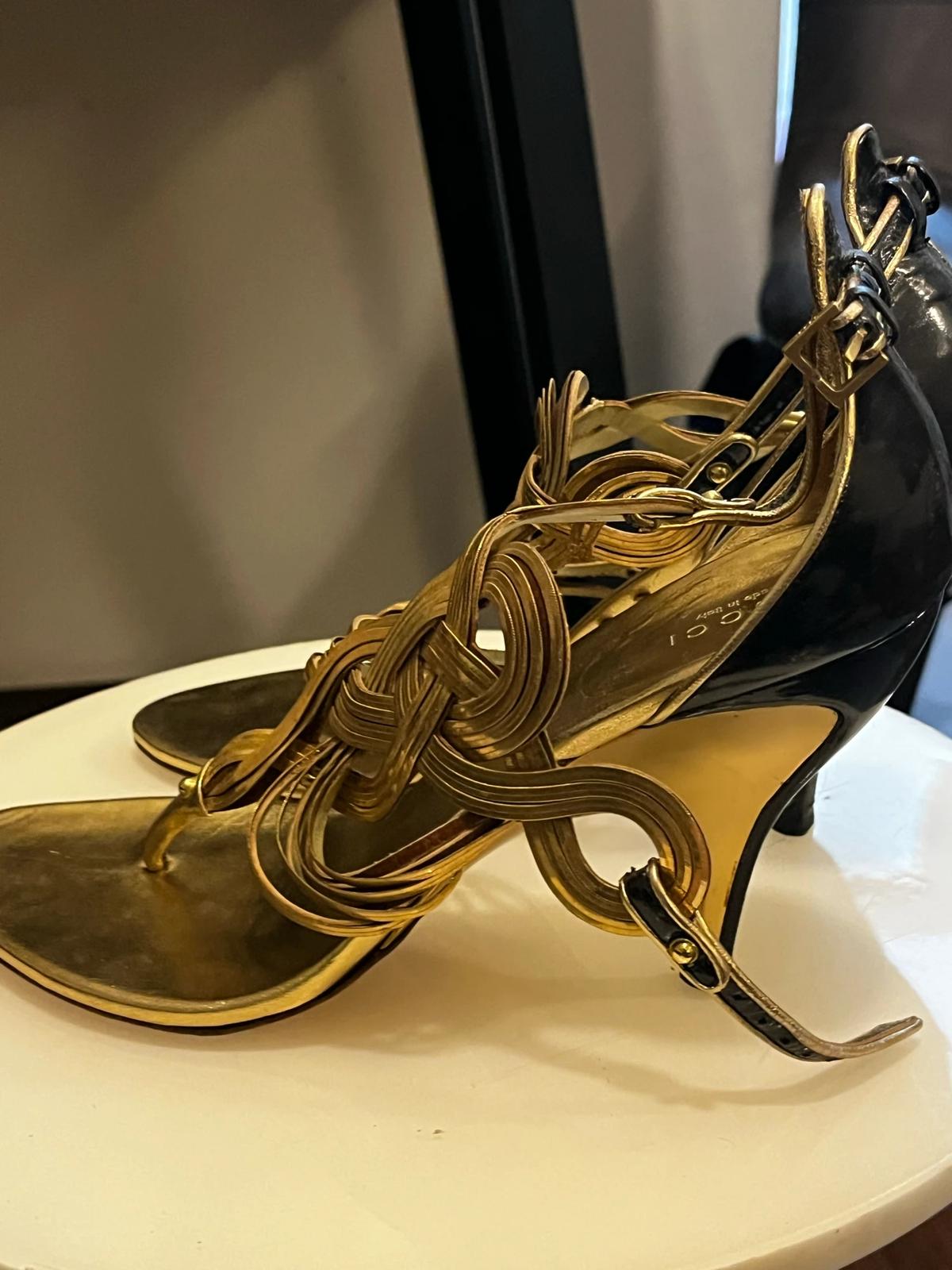vintage gucci spring/summer 2005 metalik zlato