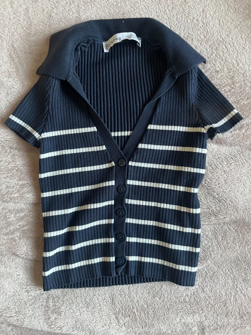 Bershka - teget crop top