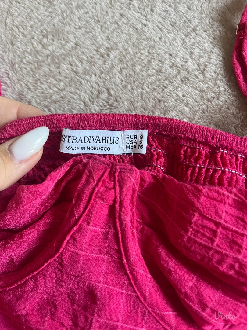 Stradivarius - Midi pink haljina