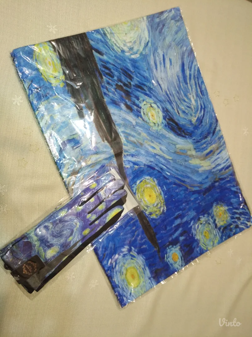 NOVO šal-marama, rukavice Vinsent Van Gogh Starry Night