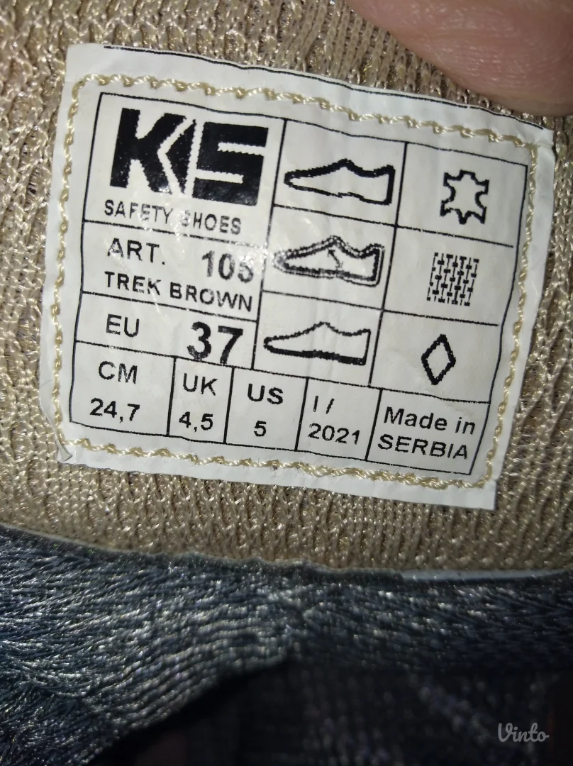 NOVE KS Safety planinarske cipele Vibram djon br 37 ( 24 cm)