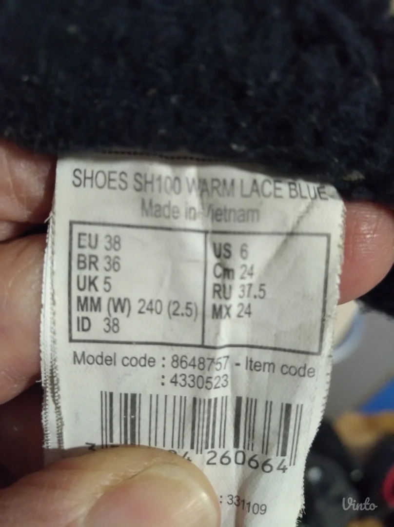 Quechua decije tople i vodootporne cipele br 38