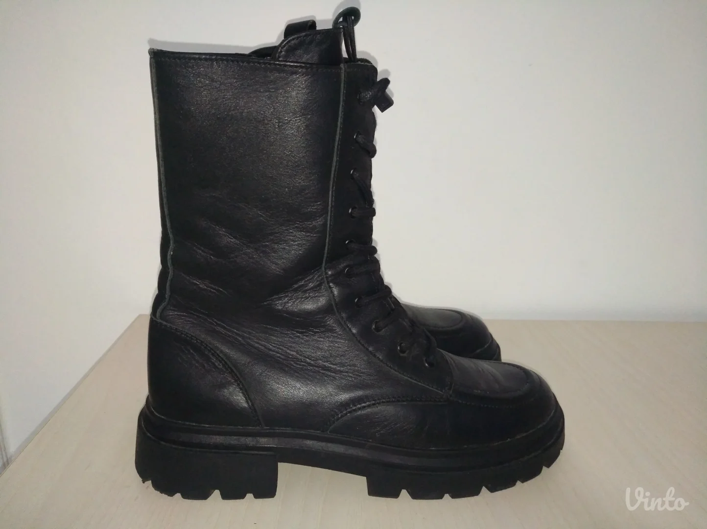 Zara zenske kozne visoke cizme br 38 ( 24,5 cm)