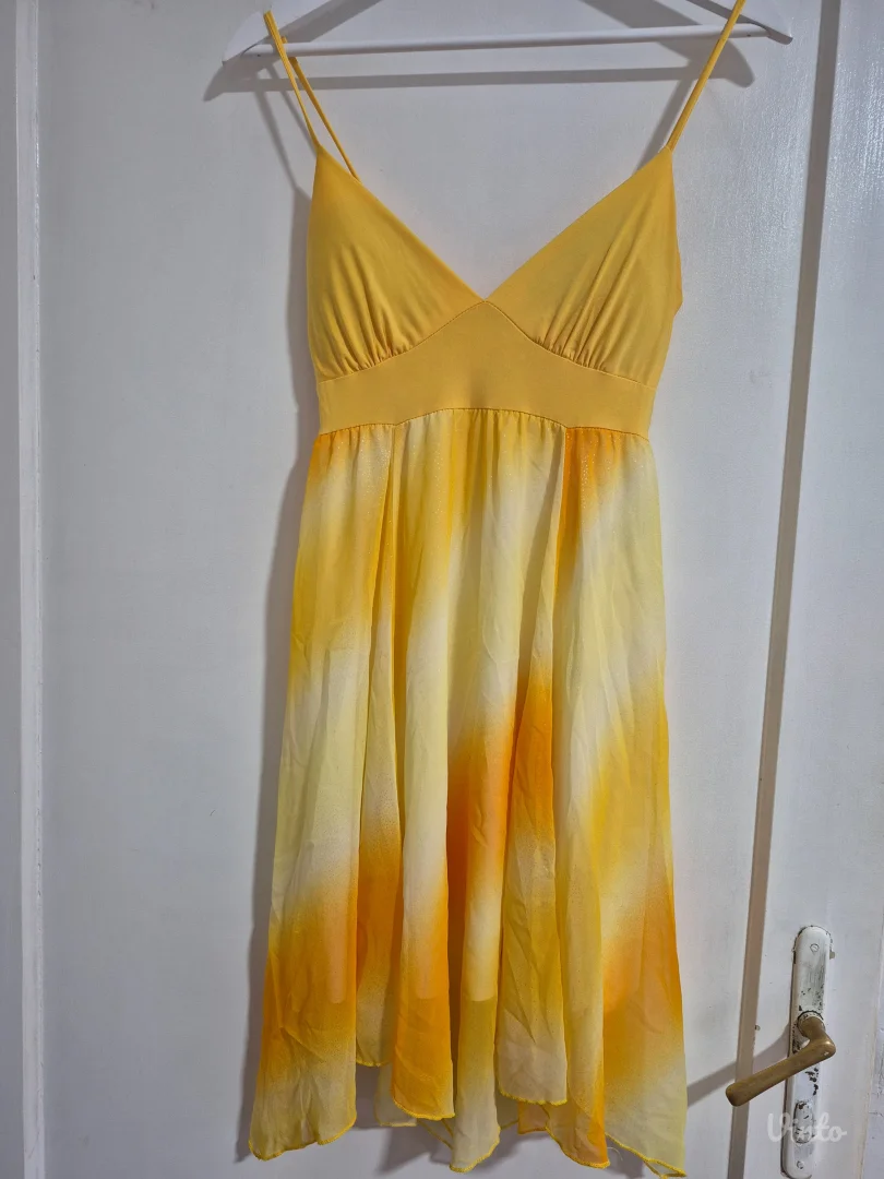 Ombre letnja zuta haljina