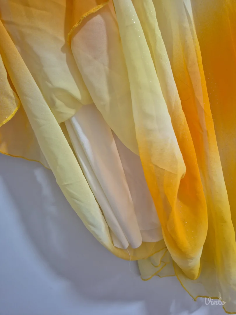 Ombre letnja zuta haljina