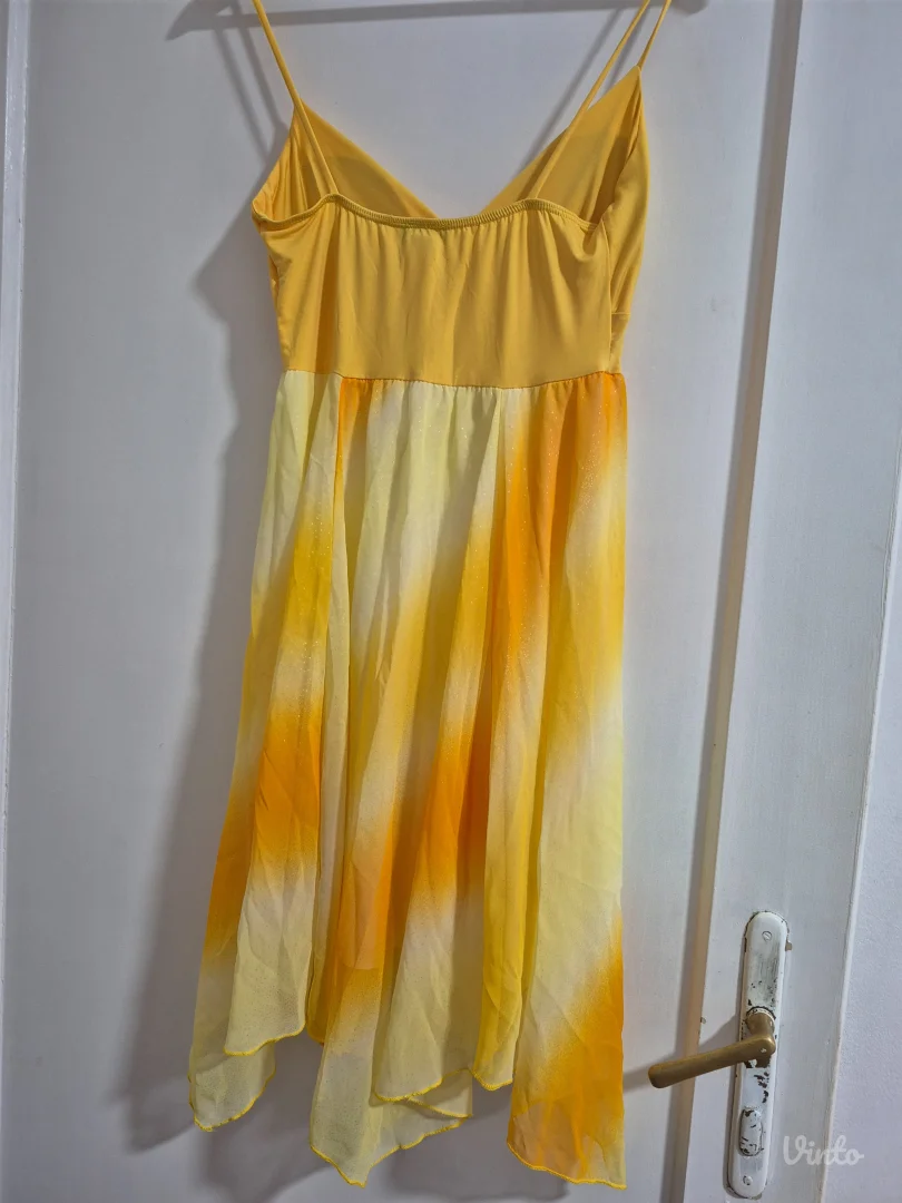 Ombre letnja zuta haljina