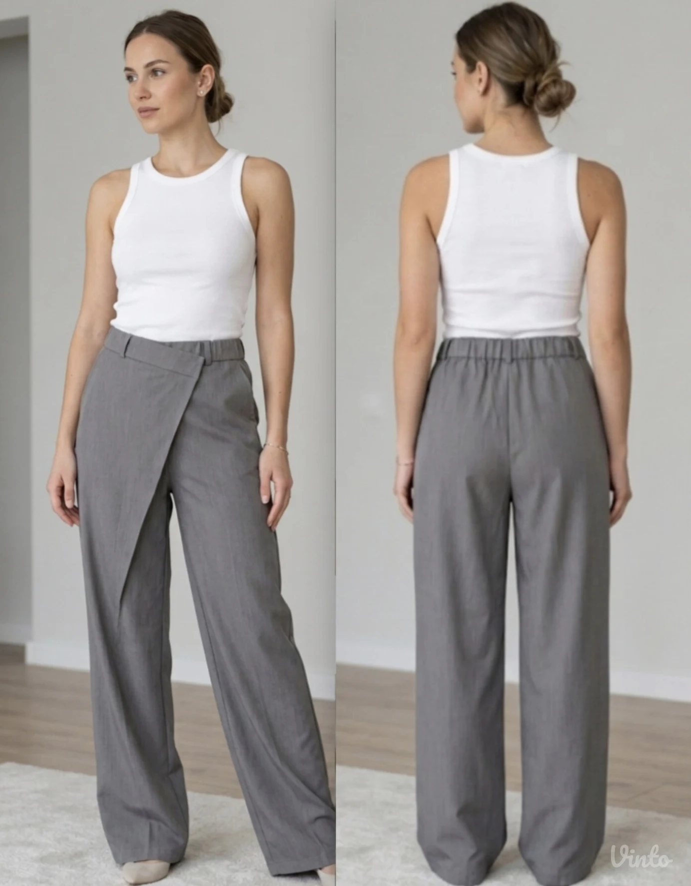 Pantalone na preklop, NOVE, M veličina
