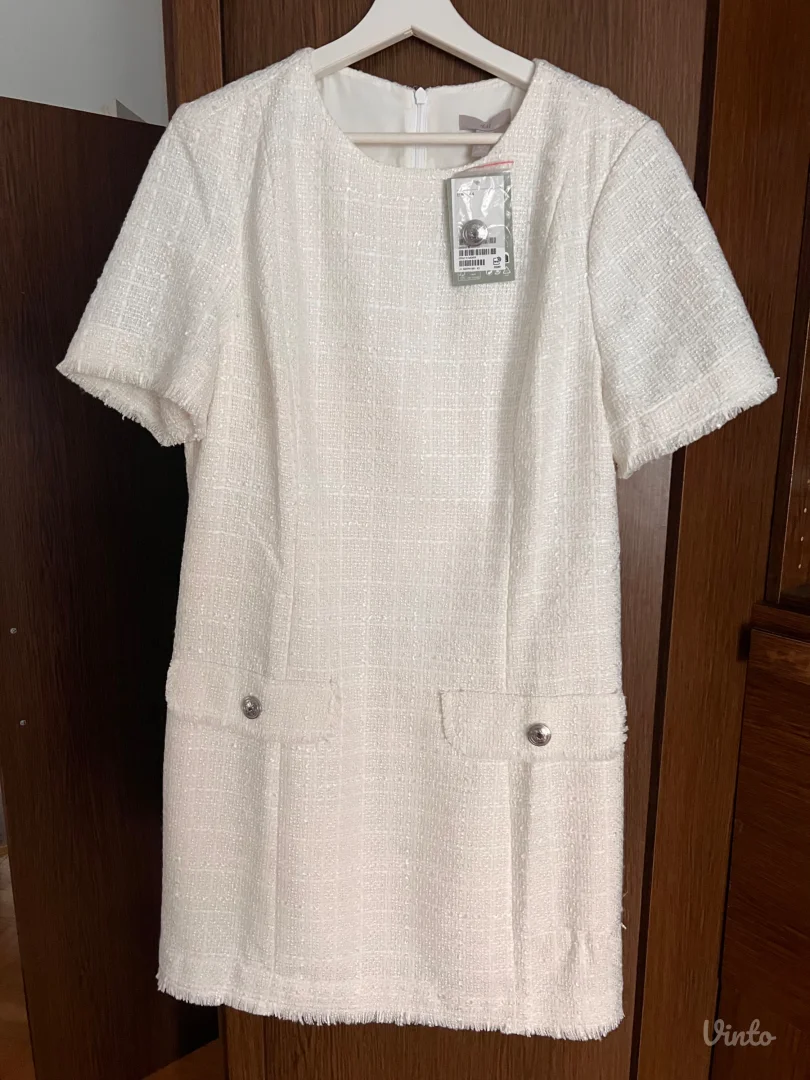 Nova sa etiketom Haljina bela-HM