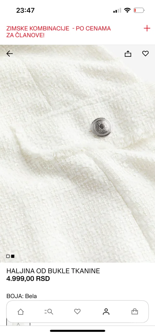 Nova sa etiketom Haljina bela-HM