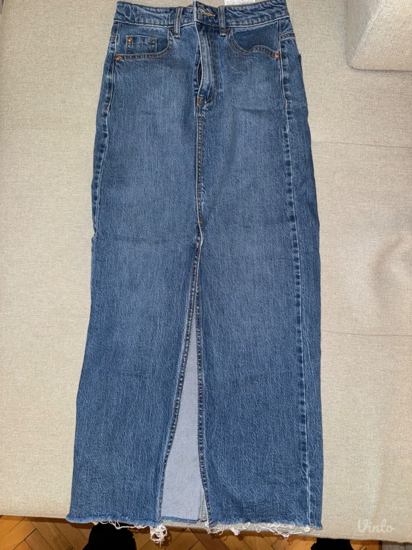 Stradivarius teksas duga suknja