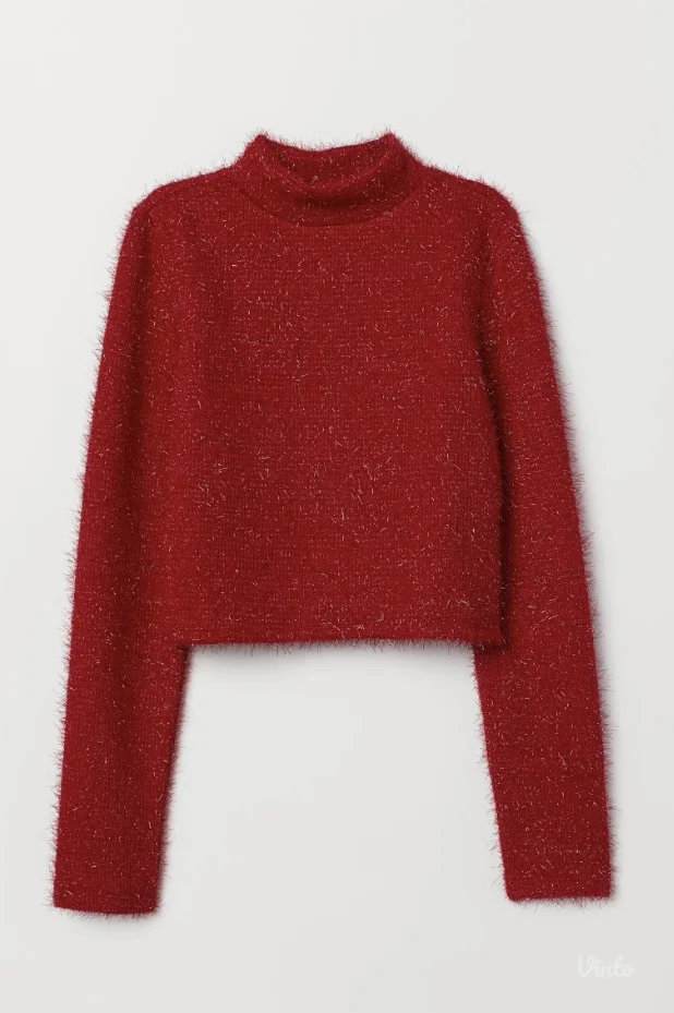 H&M crop crveni džemper - L