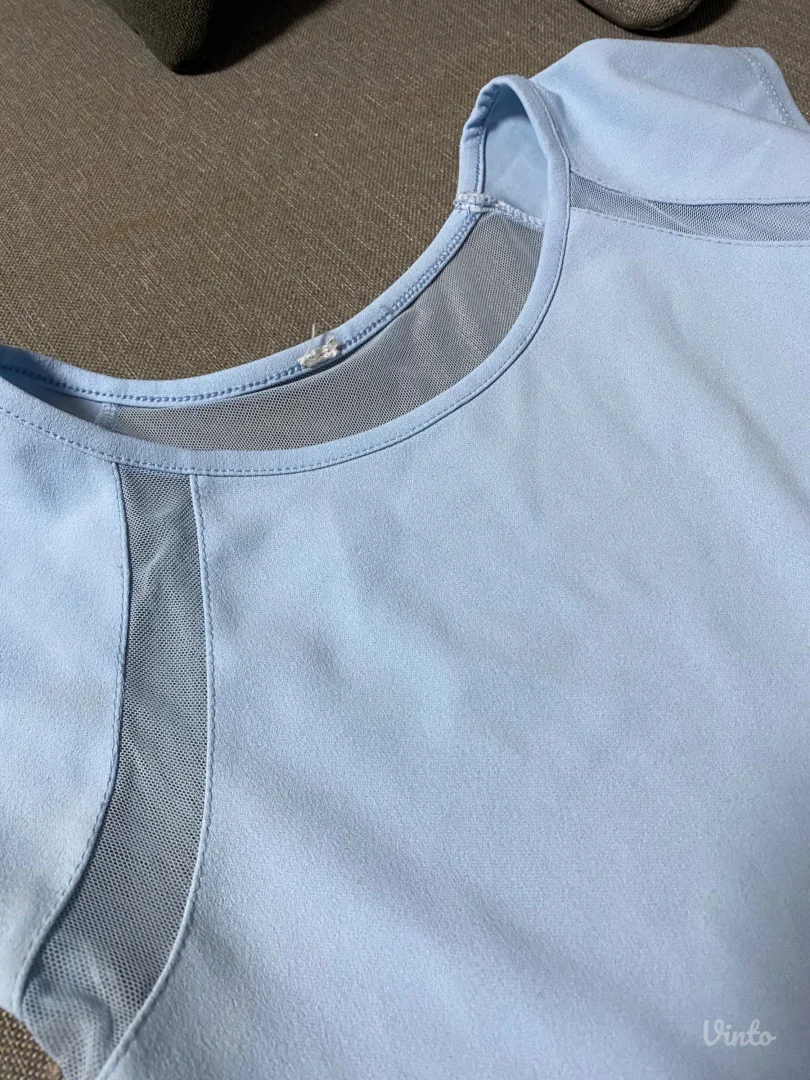 Plava mrezasta haljinica