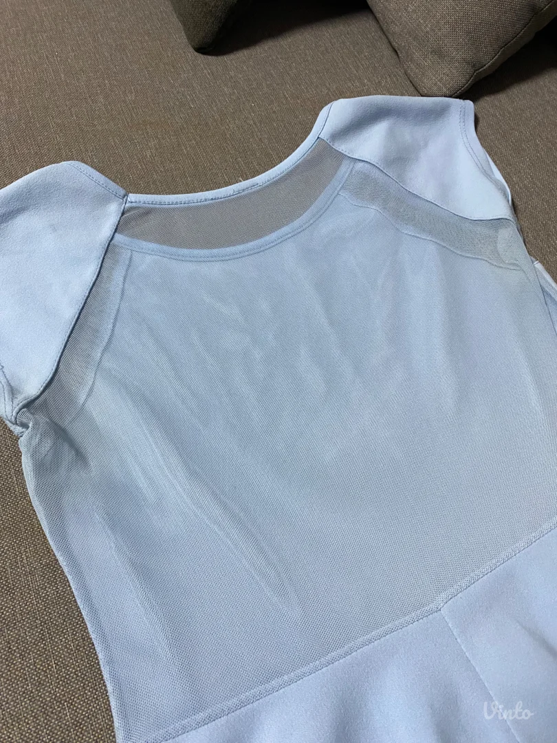 Plava mrezasta haljinica