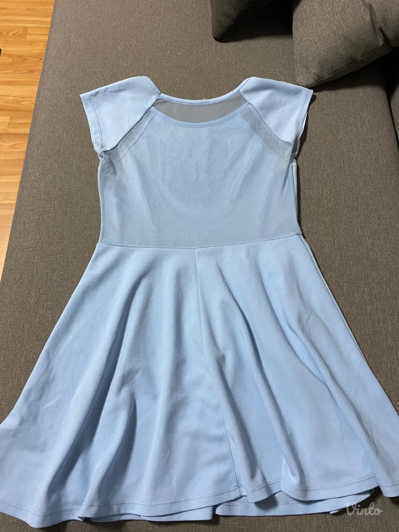 Plava mrezasta haljinica