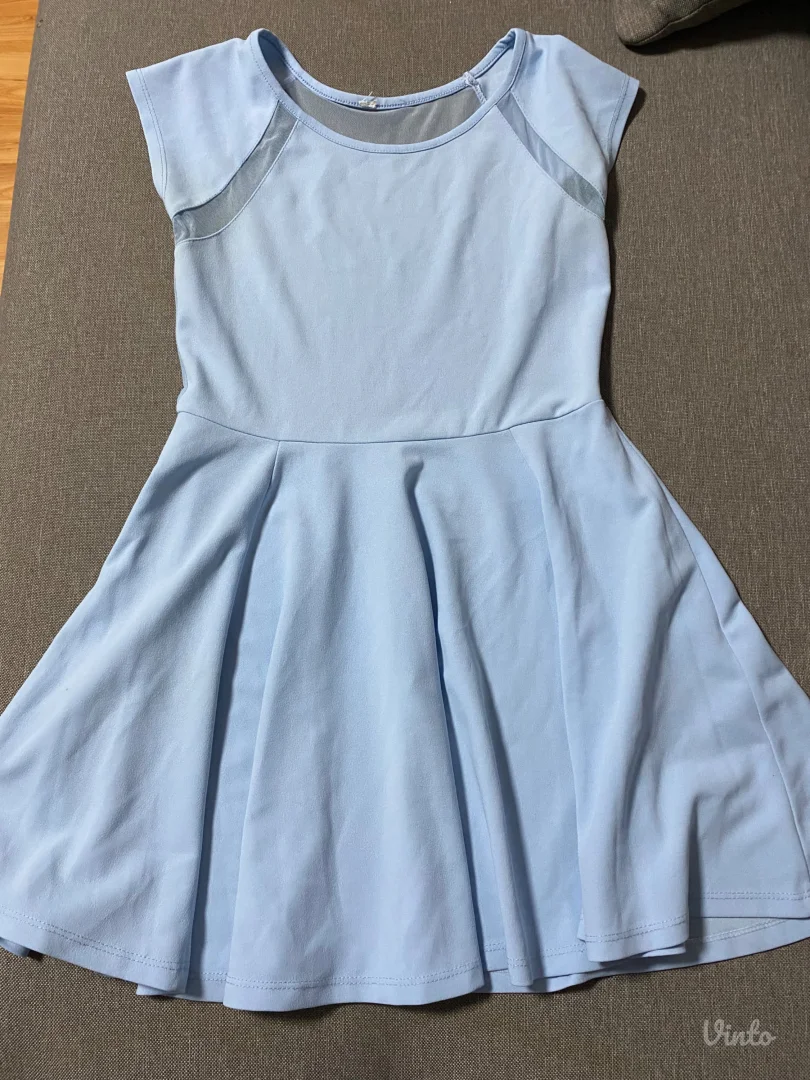 Plava mrezasta haljinica