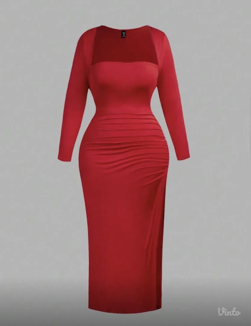 Shein crvena haljina