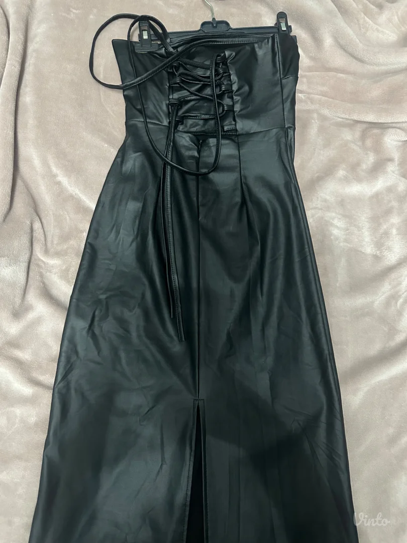 Haljina - duga kožna