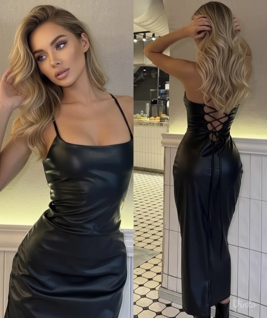 Haljina - duga kožna