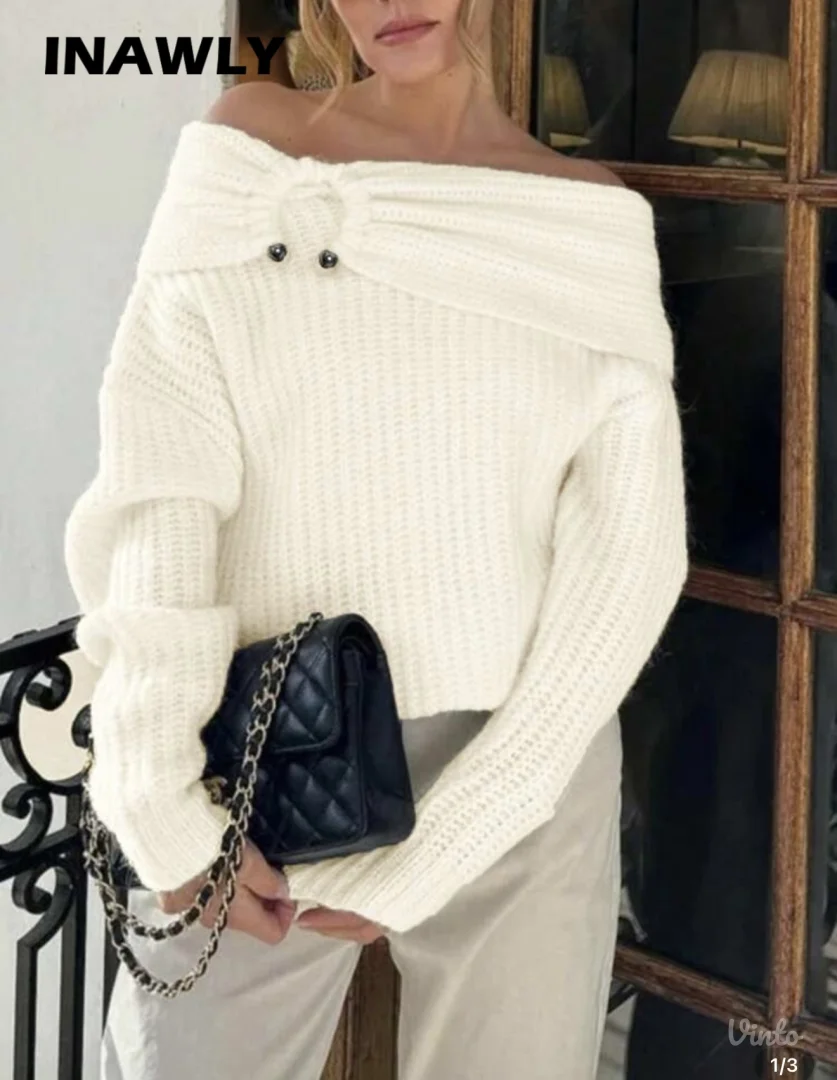 Shein - beo džemper