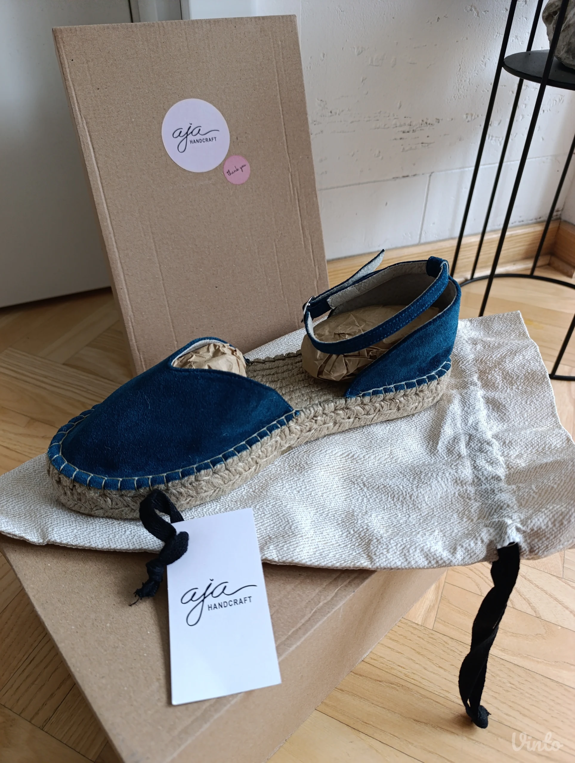 Aja handcraft kozne espadrile