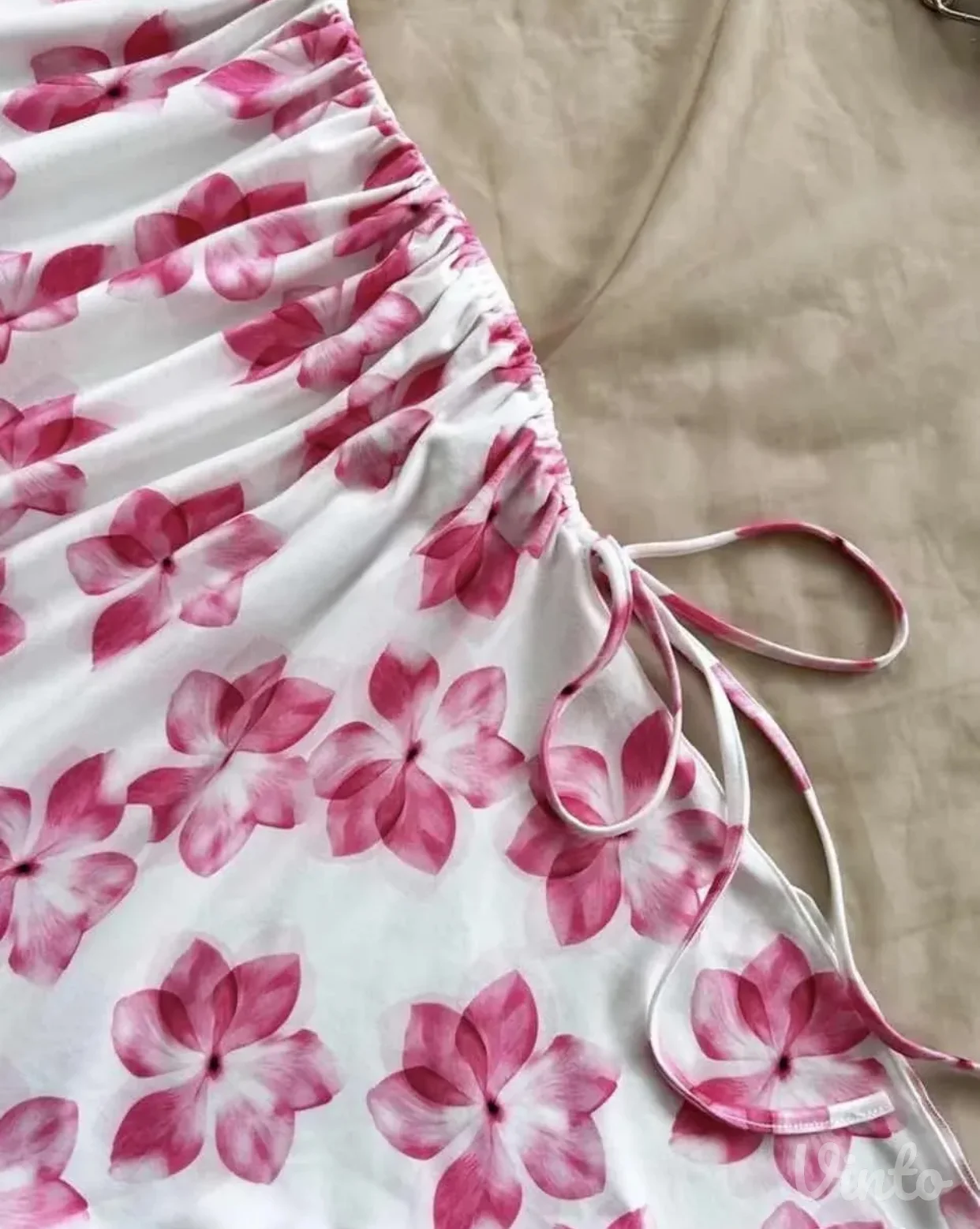 Letnja haljina sa roze cveticima
