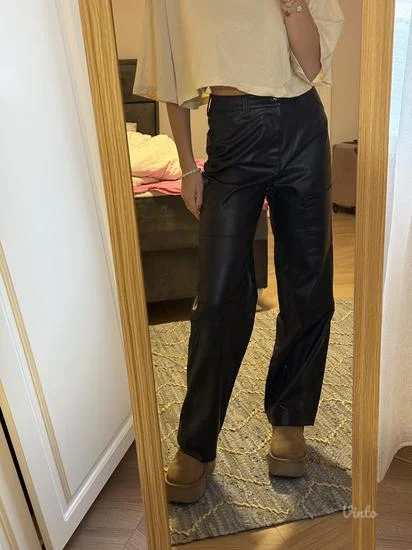 Bershka wide leg eko koža