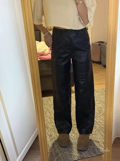 Bershka wide leg eko koža