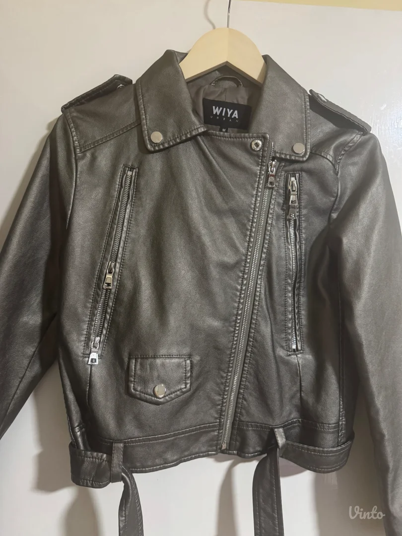 Ženska kožna jakna M