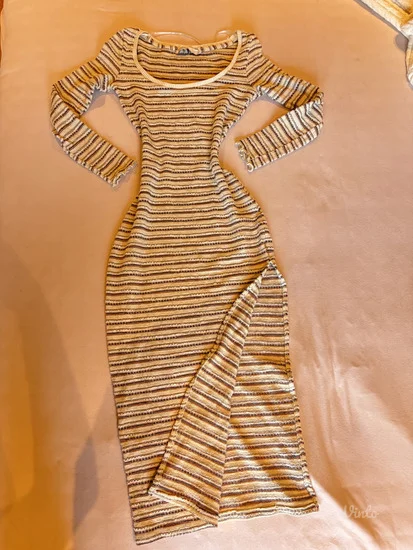 Bershka maxi zimska haljina sa prorezom