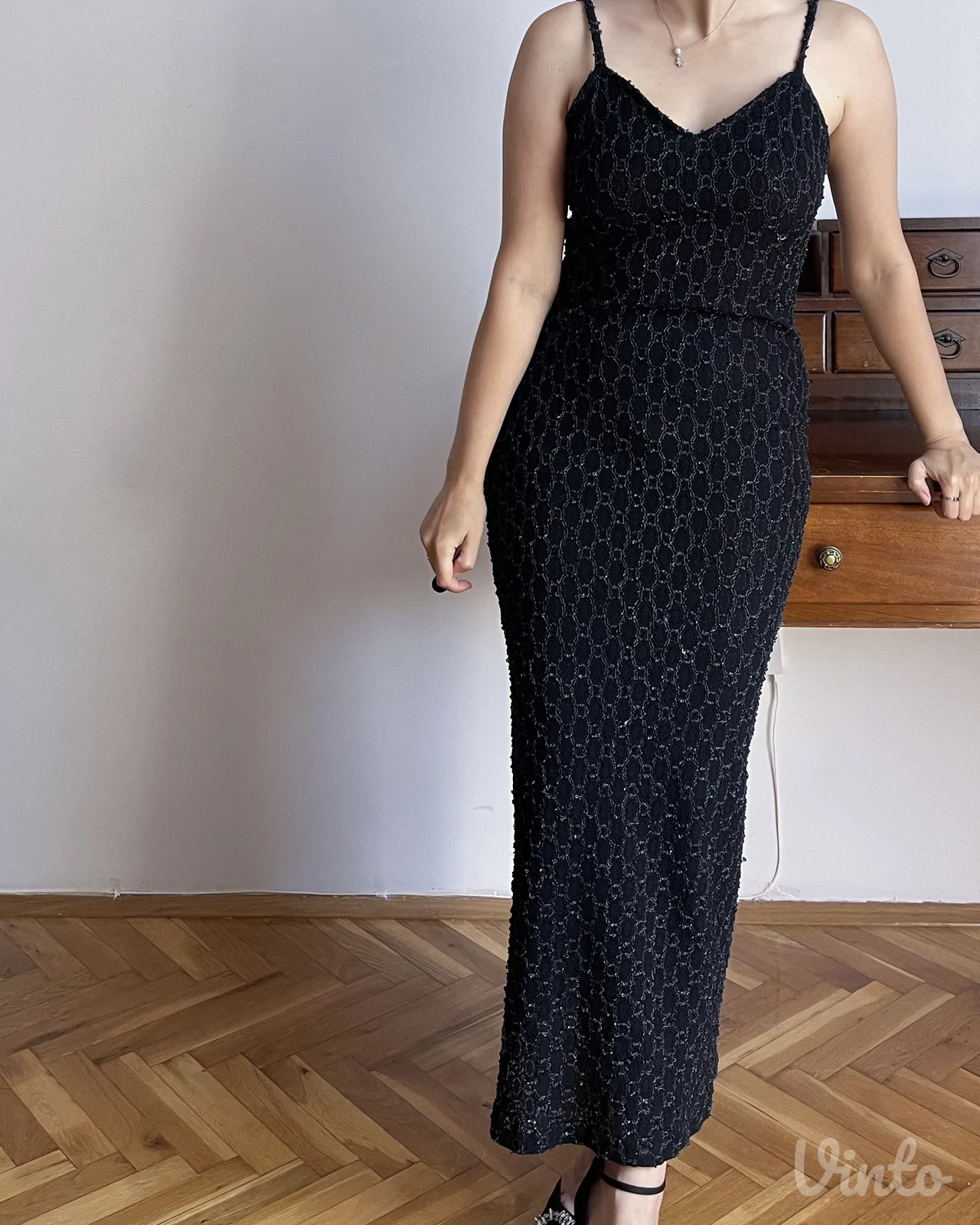 Efektna vintage maksi haljina iz 90-ih