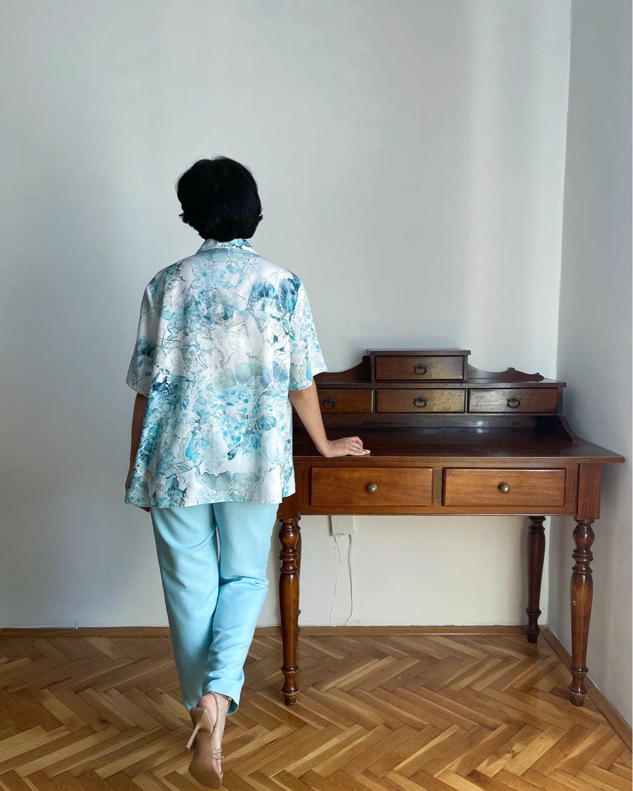Vintage bluza kratki rukav