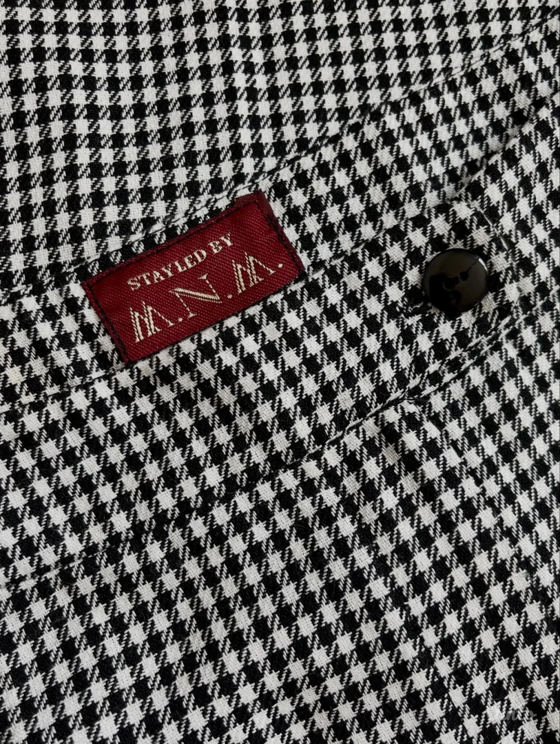 Pantalone s printom houndstooth