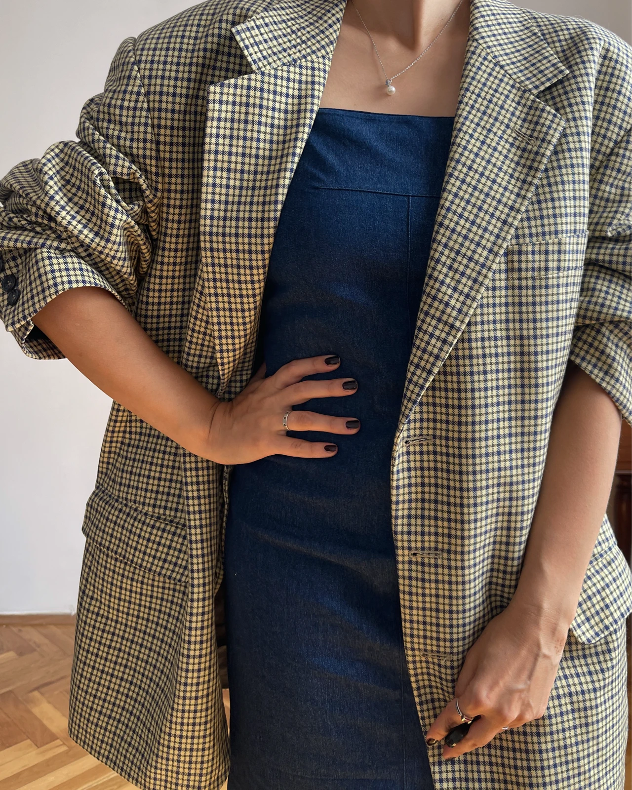 Vintage karirani sako 80s