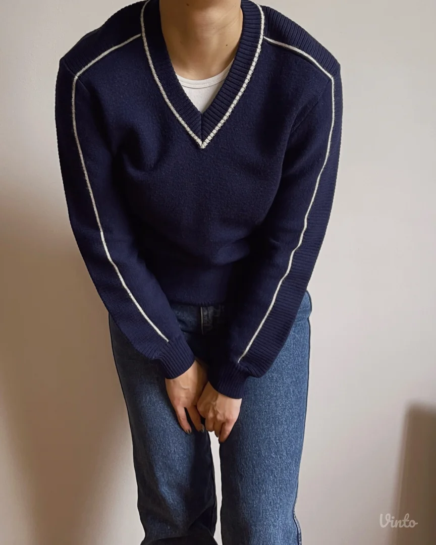 Vintage pleteni džemper slovenskog brenda Rašica 80-90s