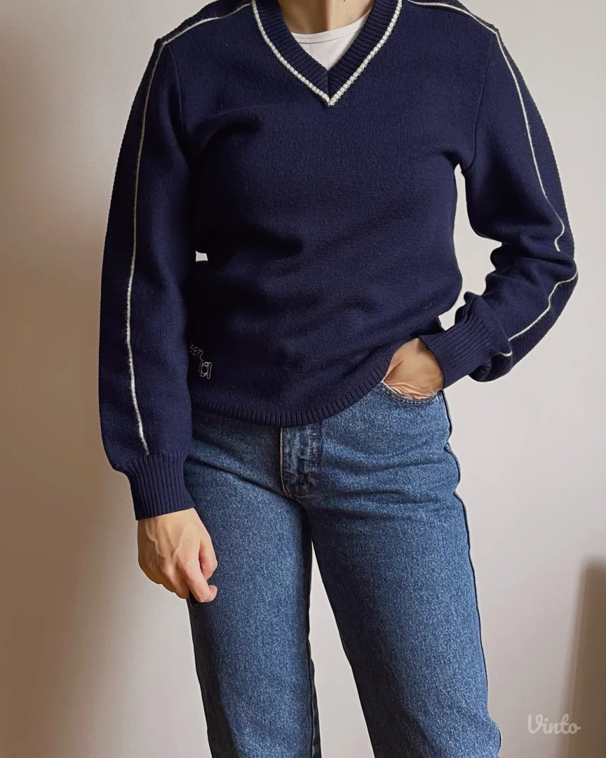 Vintage pleteni džemper slovenskog brenda Rašica 80-90s