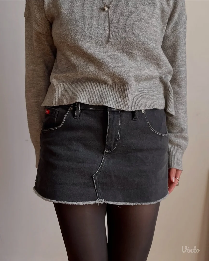 Teksas mini-suknja Lee Cooper u Y2K stilu, 2010-ih