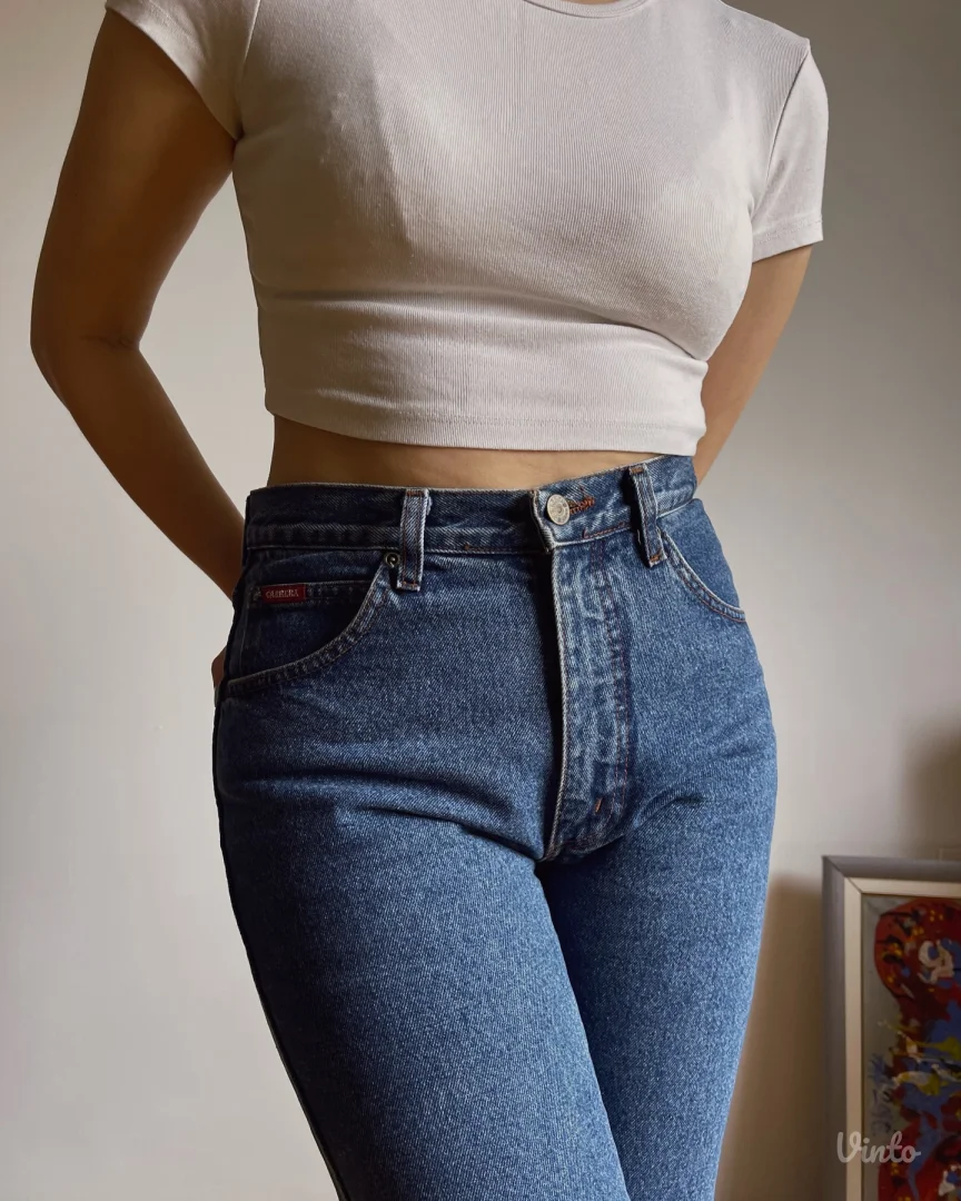 Vintage farmerke Carrera sa visokim strukom i ravnim krojem