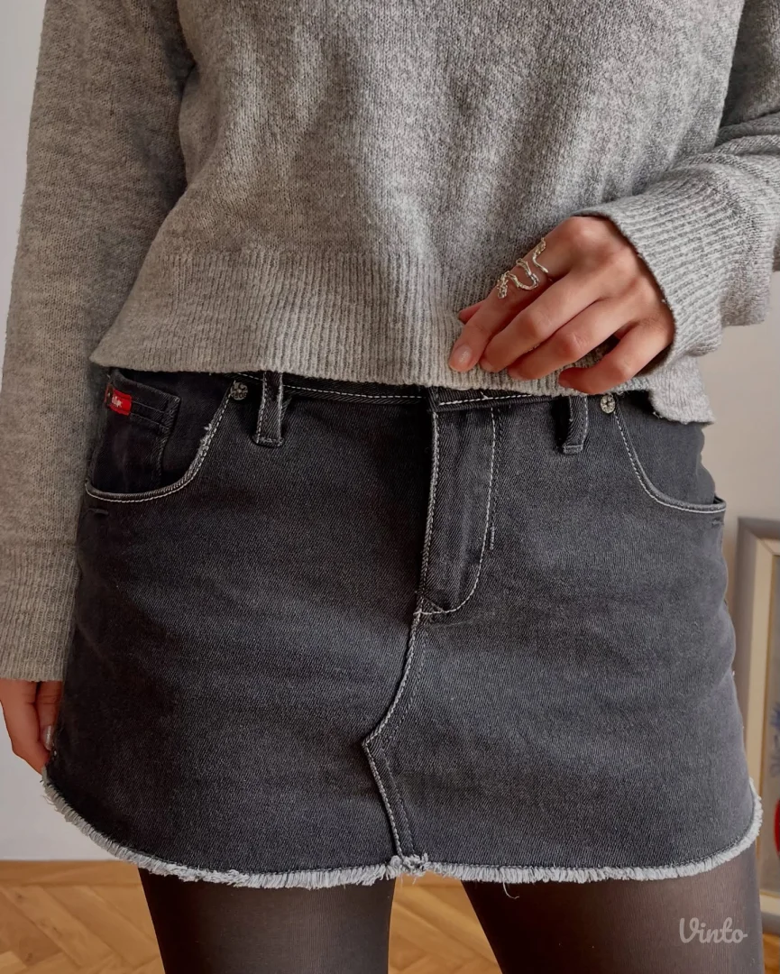 Teksas mini-suknja Lee Cooper u Y2K stilu, 2010-ih