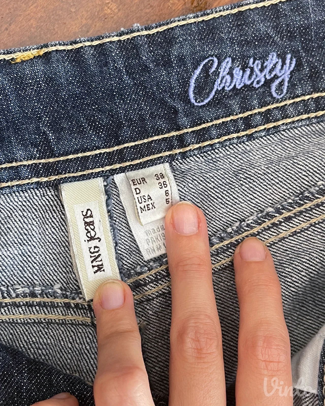 Vintage fakmerke MNG Jeans (Mango) modela Christy iz 2000-ih