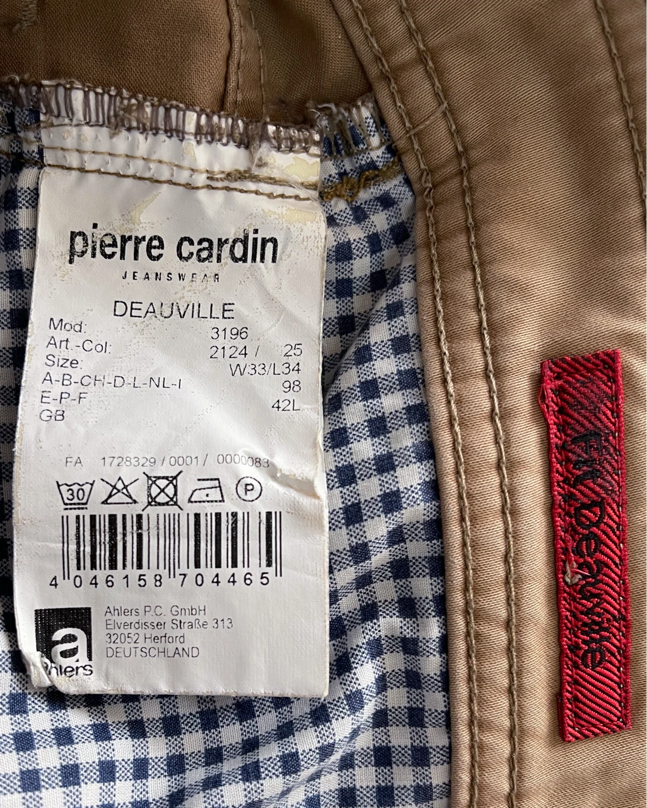 Pantalone Pierre cardin deauville premium bež