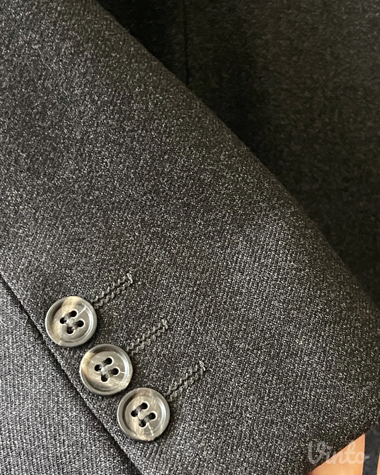 Klasičan vintage crni sako 90 retro unisex 100% vuna