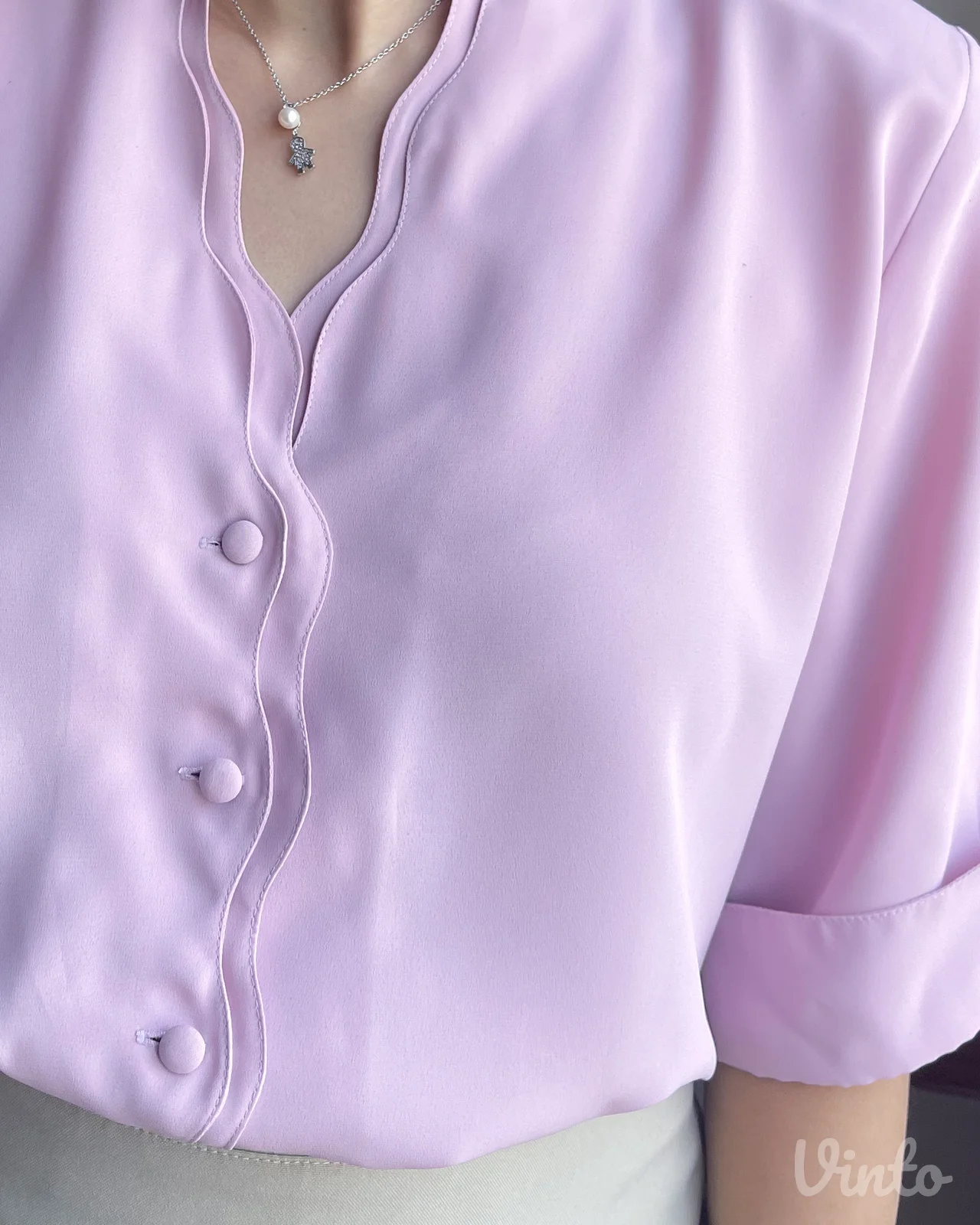 Vintage puder-roze bluza iz 1990-ih godina