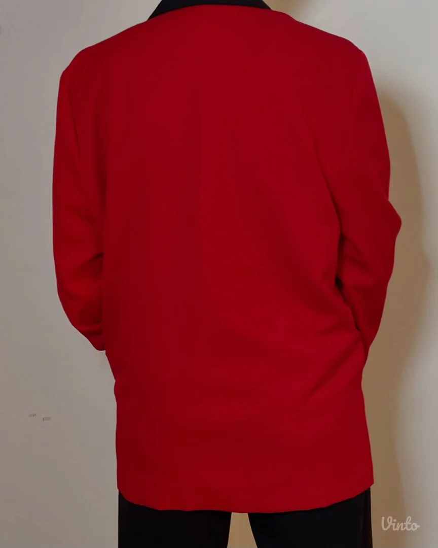 Svetlo-crveni vintage sako, kraj 80‑ih – početak 90‑ih