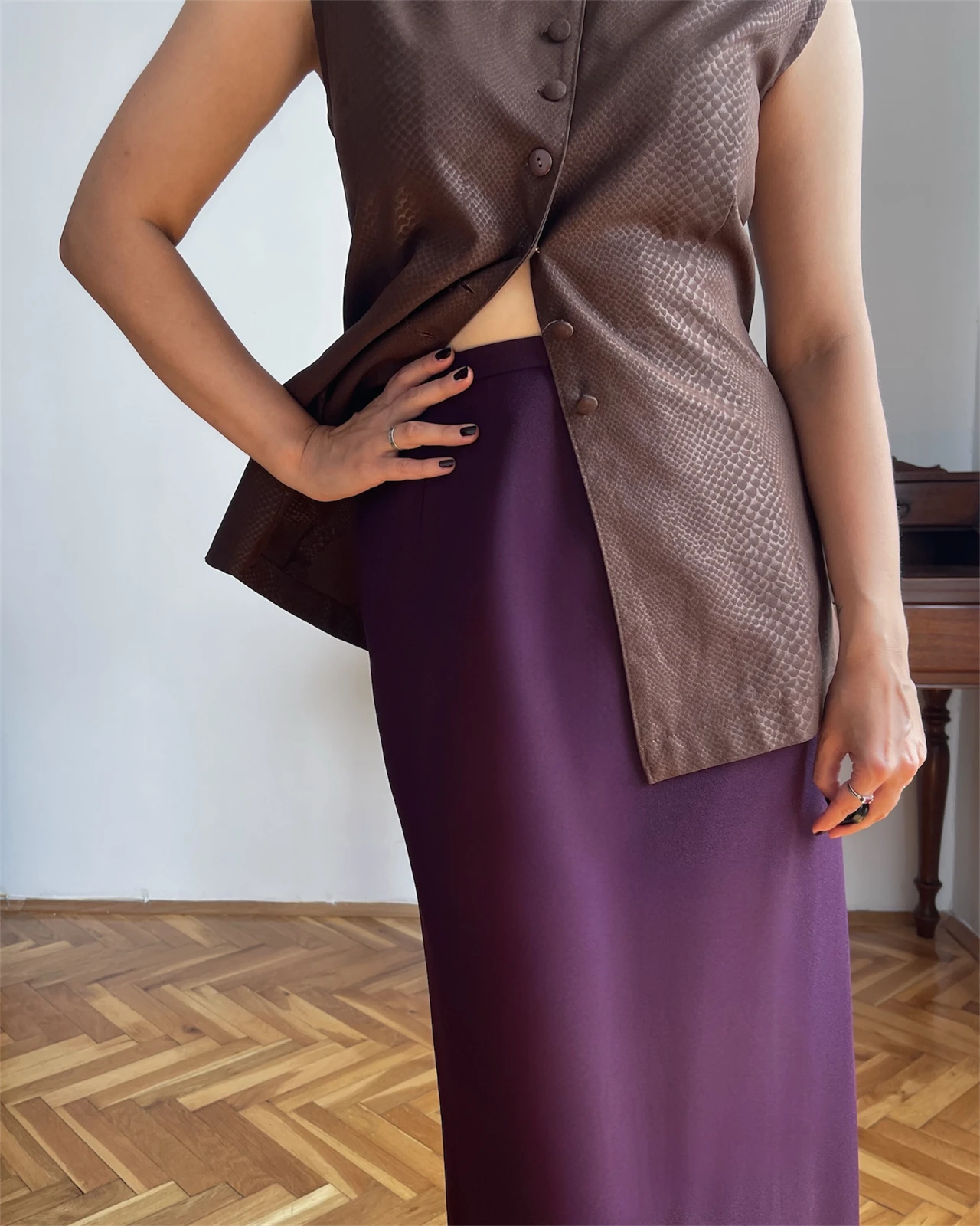 Vintage maksi suknja 90s karen scott