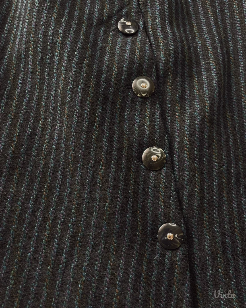 Vintage midi suknja od guste vunene tkanine