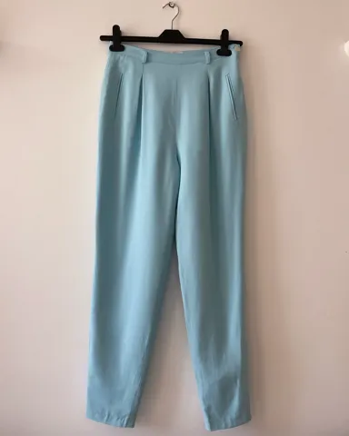Elegantne vintage plave pantalone 80s 90s