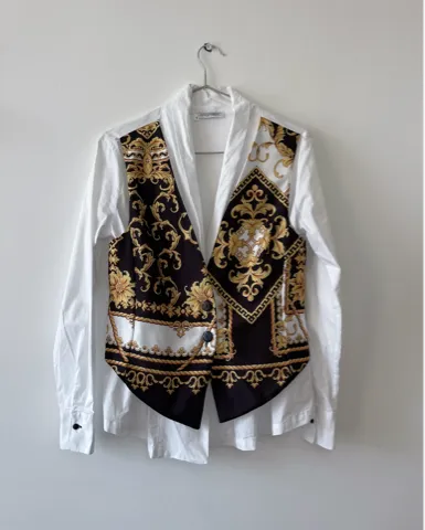 Bluza prsluk u stilu versace italija vintage 90s